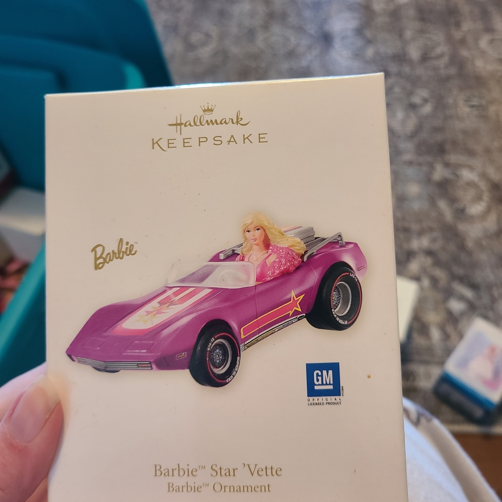 Barbie Star 'Vette Ornament - Pink
